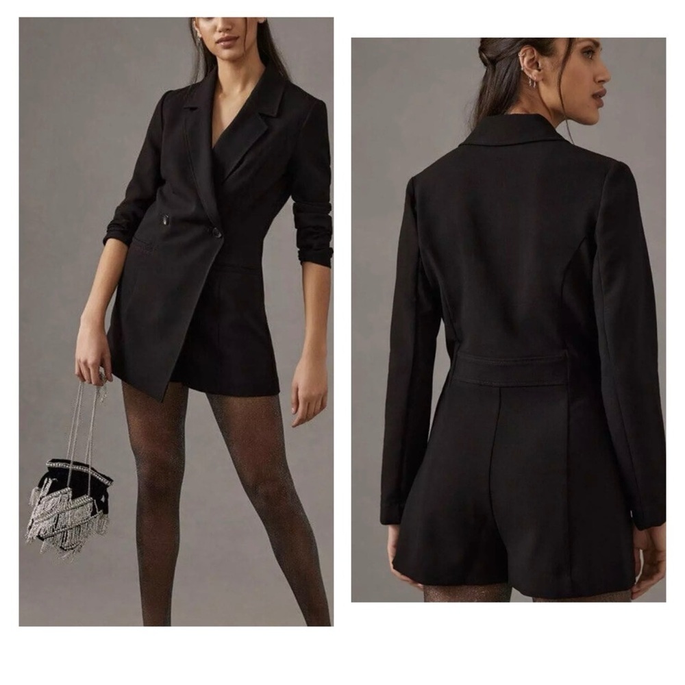 By Anthropologie women’s suit blazer romper - Picture 3 of 12